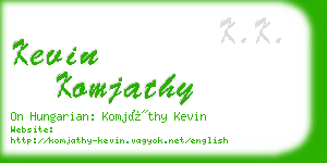 kevin komjathy business card